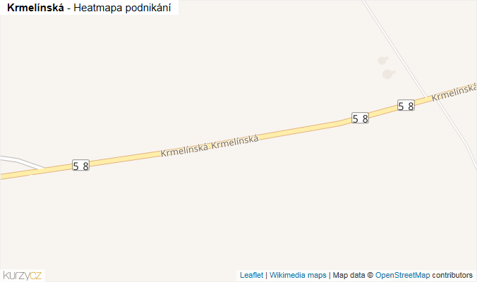 Mapa Krmelínská - Firmy v ulici.