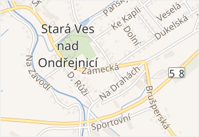 Zámecká v obci Stará Ves nad Ondřejnicí - mapa ulice