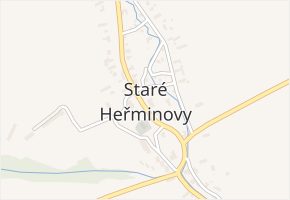 Staré Heřminovy v obci Staré Heřminovy - mapa části obce