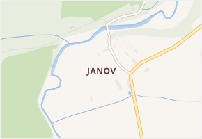 Janov v obci Staré Hobzí - mapa části obce
