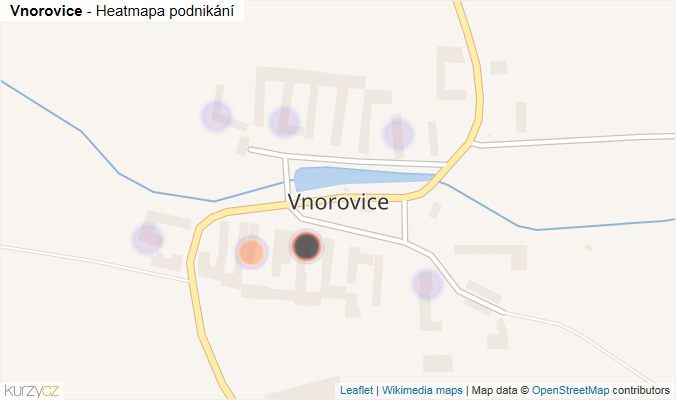 Mapa Vnorovice - Firmy v části obce.