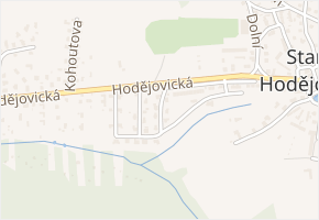 K soutoku v obci Staré Hodějovice - mapa ulice