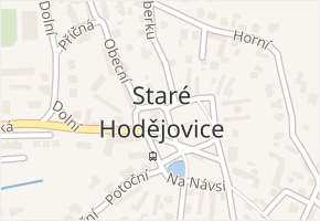 Staré Hodějovice v obci Staré Hodějovice - mapa části obce