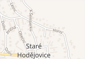 Úzká v obci Staré Hodějovice - mapa ulice
