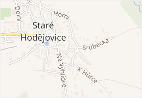 V Koutě v obci Staré Hodějovice - mapa ulice