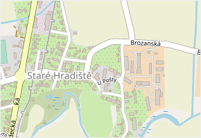 Brozanská v obci Staré Hradiště - mapa ulice