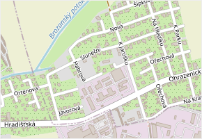 Habrová v obci Staré Hradiště - mapa ulice