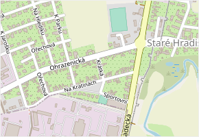 Krátká v obci Staré Hradiště - mapa ulice