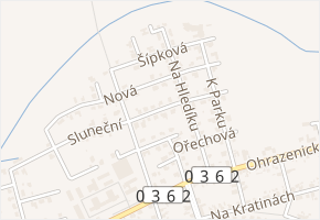 Na Hledíku v obci Staré Hradiště - mapa ulice