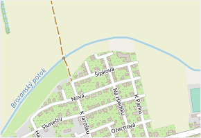 Šípková v obci Staré Hradiště - mapa ulice