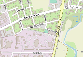 Sportovní v obci Staré Hradiště - mapa ulice