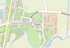 U Pošty v obci Staré Hradiště - mapa ulice