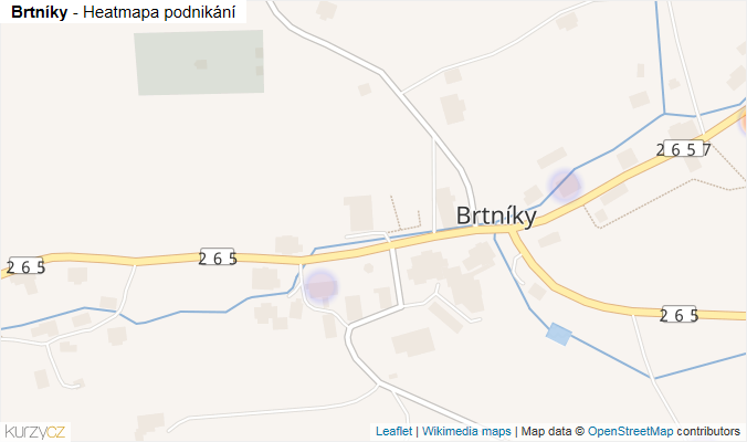 Mapa Brtníky - Firmy v části obce.