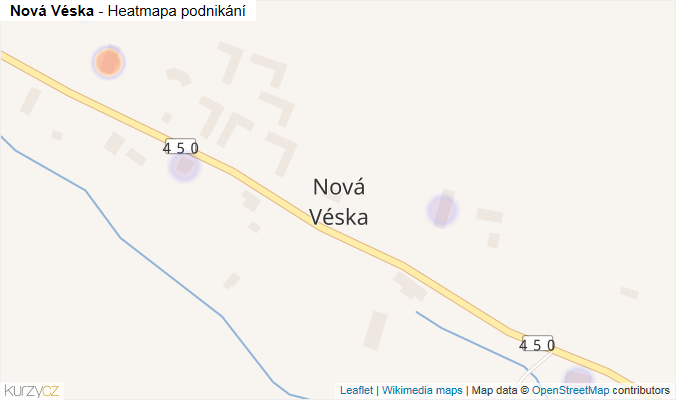 Mapa Nová Véska - Firmy v části obce.