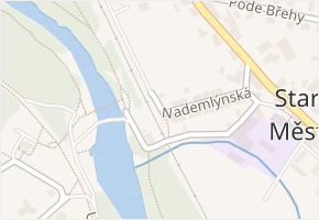 Nademlýnská v obci Staré Město - mapa ulice