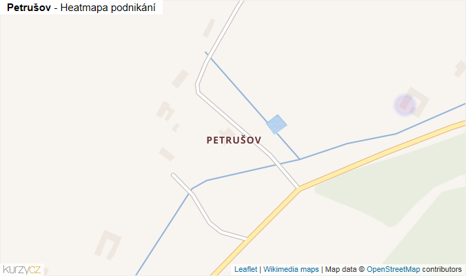 Mapa Petrušov - Firmy v části obce.
