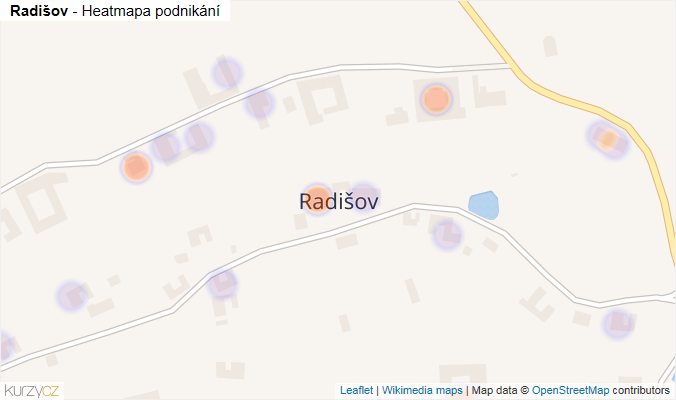 Mapa Radišov - Firmy v části obce.