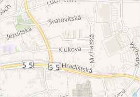 Klukova v obci Staré Město - mapa ulice