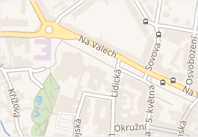 Na Valech v obci Staré Město - mapa ulice