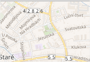 náměstí Velké Moravy v obci Staré Město - mapa ulice
