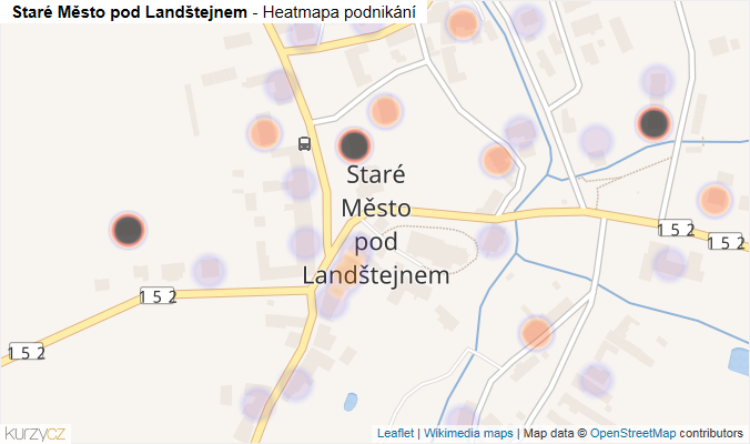 Mapa Staré Město pod Landštejnem - Firmy v části obce.