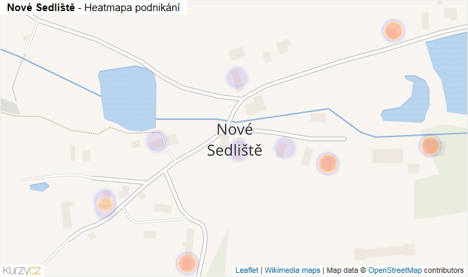 Mapa Nové Sedliště - Firmy v části obce.
