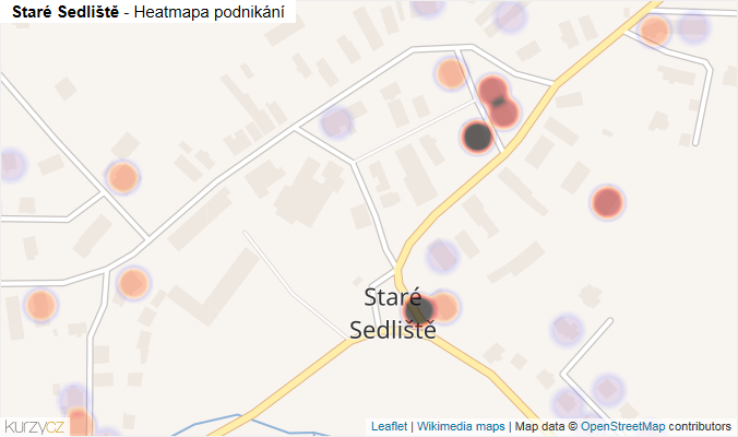 Mapa Staré Sedliště - Firmy v části obce.