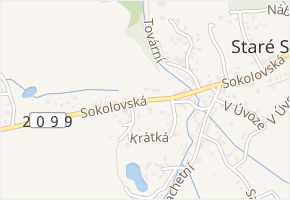 Sokolovská v obci Staré Sedlo - mapa ulice
