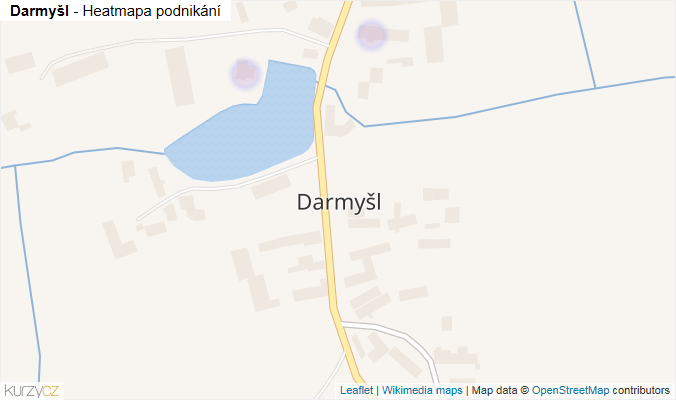 Mapa Darmyšl - Firmy v části obce.