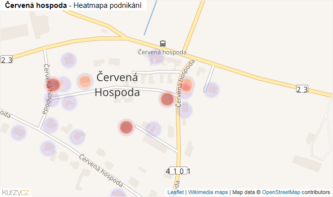 Mapa Červená hospoda - Firmy v ulici.
