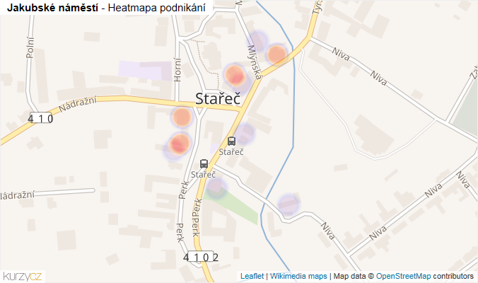 Mapa Jakubské náměstí - Firmy v ulici.