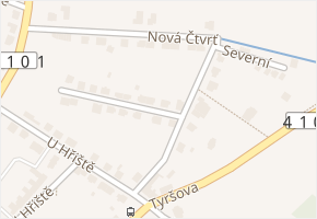 Nová Čtvrť v obci Stařeč - mapa ulice