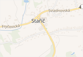 Chlebovická v obci Staříč - mapa ulice