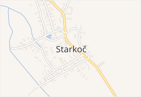 Starkoč v obci Starkoč - mapa části obce