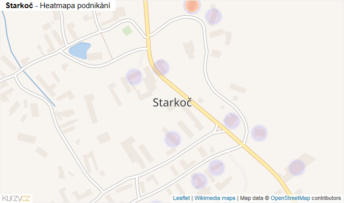 Mapa Starkoč - Firmy v části obce.