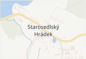 Starosedlský Hrádek v obci Starosedlský Hrádek - mapa části obce