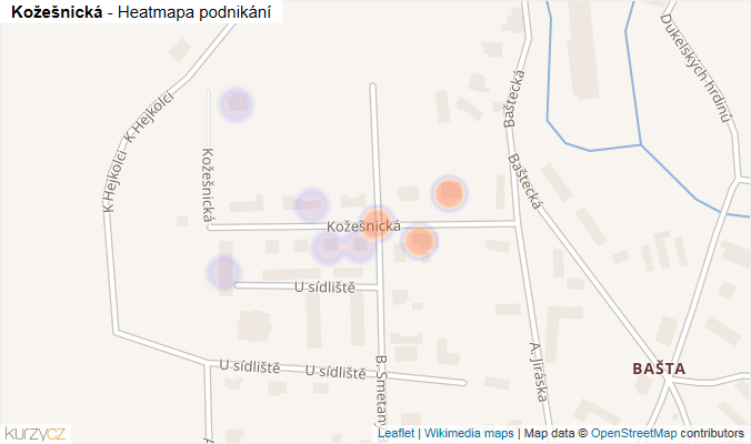 Mapa Kožešnická - Firmy v ulici.