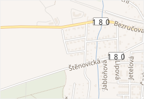 Akátová v obci Starý Plzenec - mapa ulice