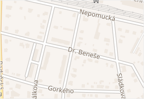 Dr. Beneše v obci Starý Plzenec - mapa ulice