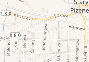 Dvořákova v obci Starý Plzenec - mapa ulice