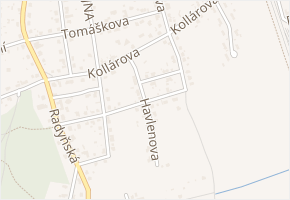 Havlenova v obci Starý Plzenec - mapa ulice