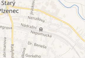 K vykopávkám v obci Starý Plzenec - mapa ulice