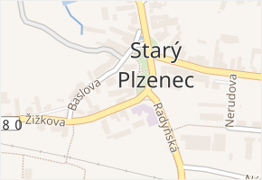 Masarykovo náměstí v obci Starý Plzenec - mapa ulice
