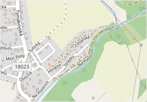 Střední v obci Starý Plzenec - mapa ulice