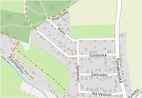 Turistická v obci Starý Plzenec - mapa ulice