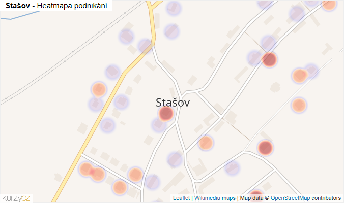 Mapa Stašov - Firmy v části obce.