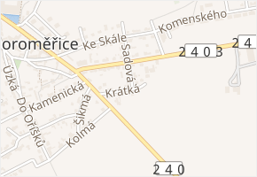 Krátká v obci Statenice - mapa ulice