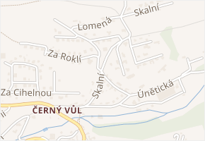 Pod Skalou v obci Statenice - mapa ulice