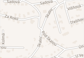 Skalní v obci Statenice - mapa ulice