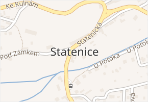Statenice v obci Statenice - mapa části obce